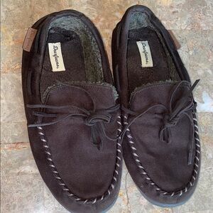 Dearfoams Men's Dark Brown Suede Loafers